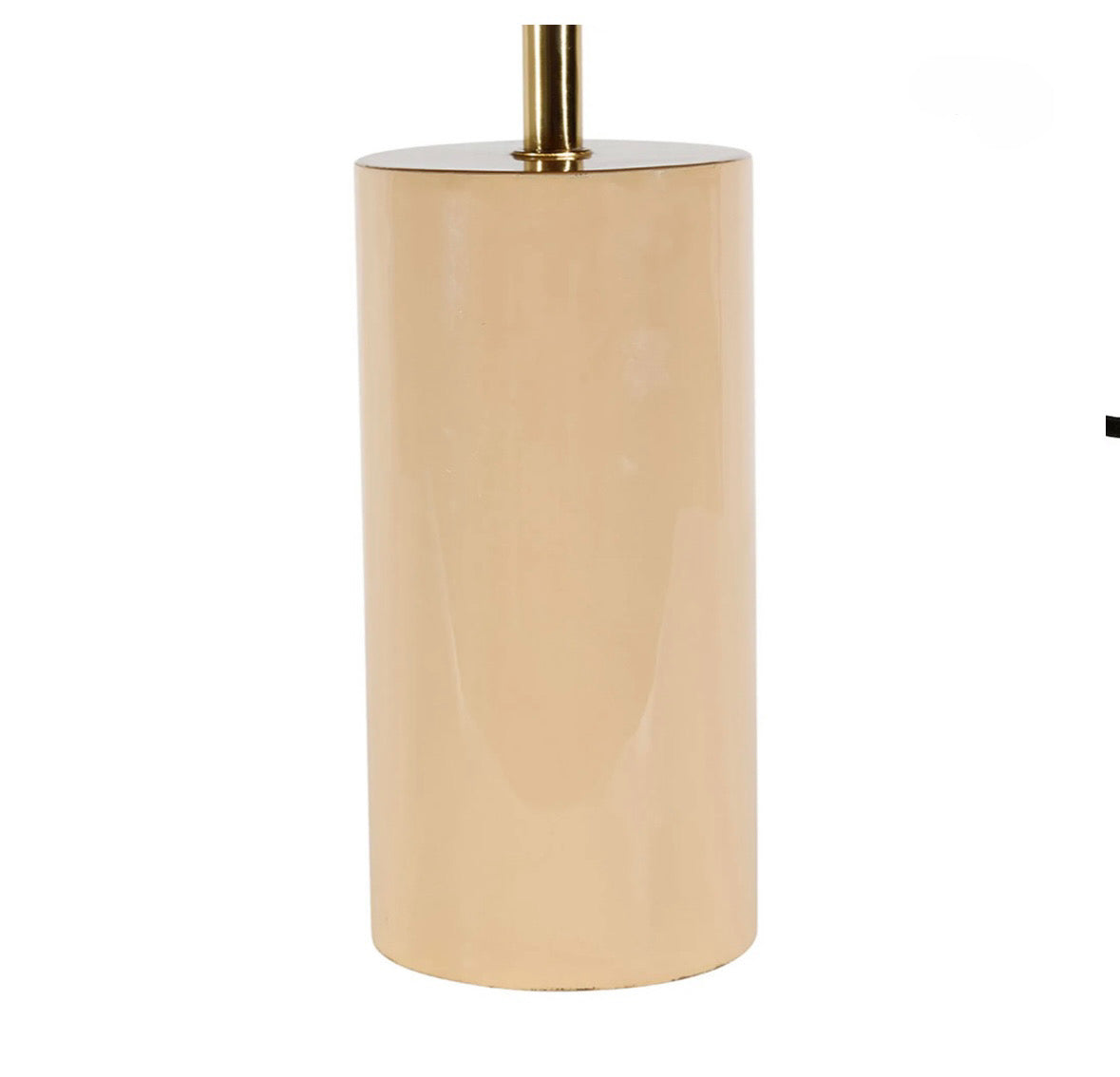Lampe Arty en fer beige et terracotta