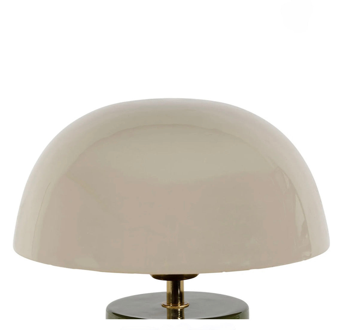 Lampe champignon en fer vert et écru h24cm - Champart
