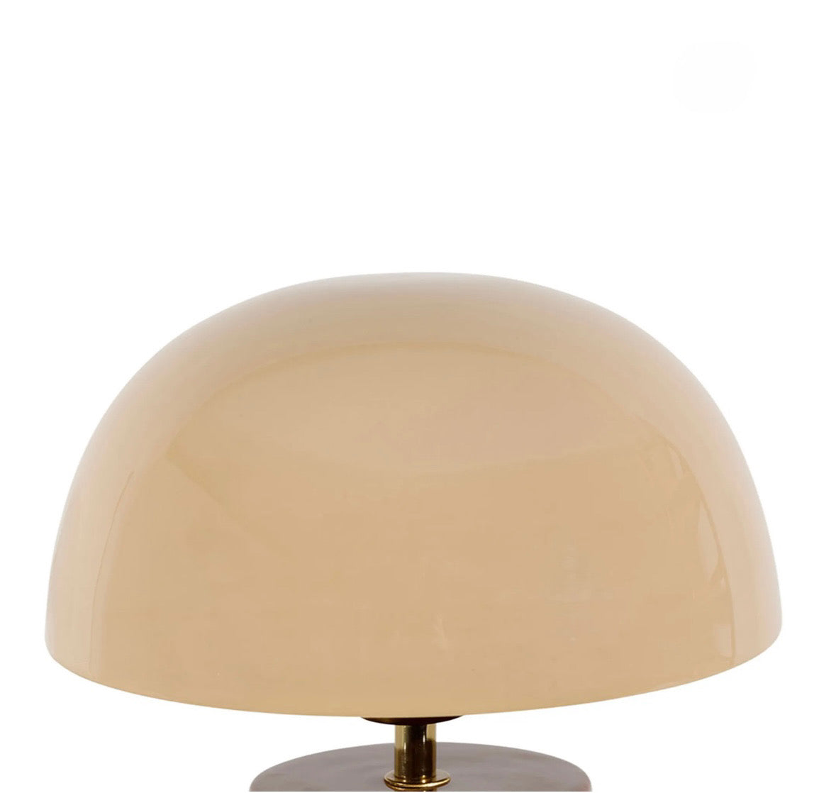 Lampe champignon en fer terracotta et beige h24cm - Champart