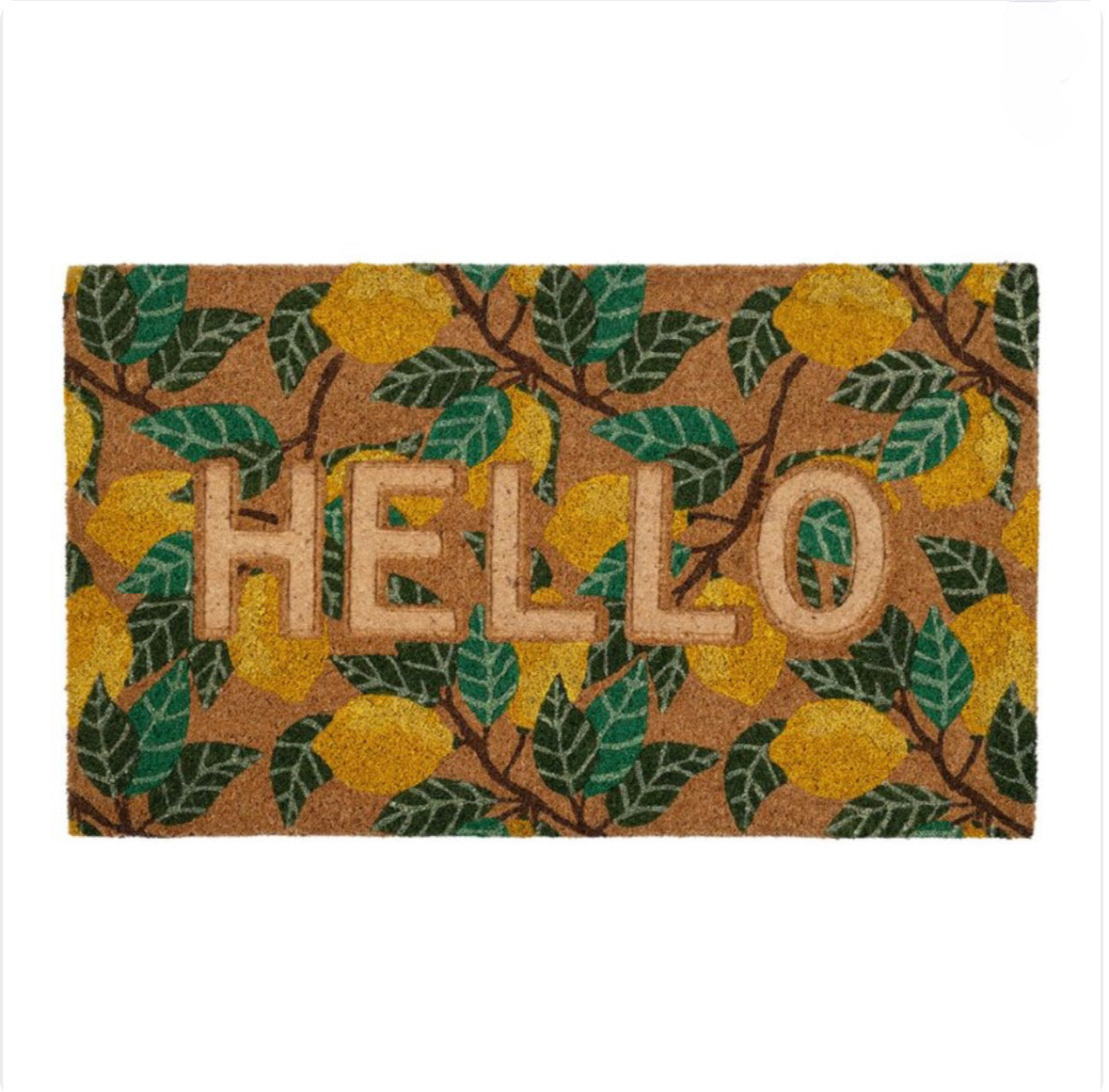 PAILLASSON HELLO MEDI
73X43CM PVC+COCO