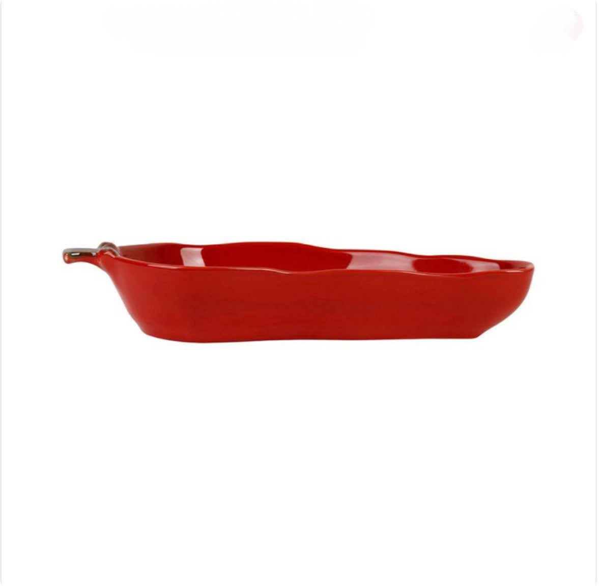 PLAT PIMENT ROUGE 30X13X5CM GRES