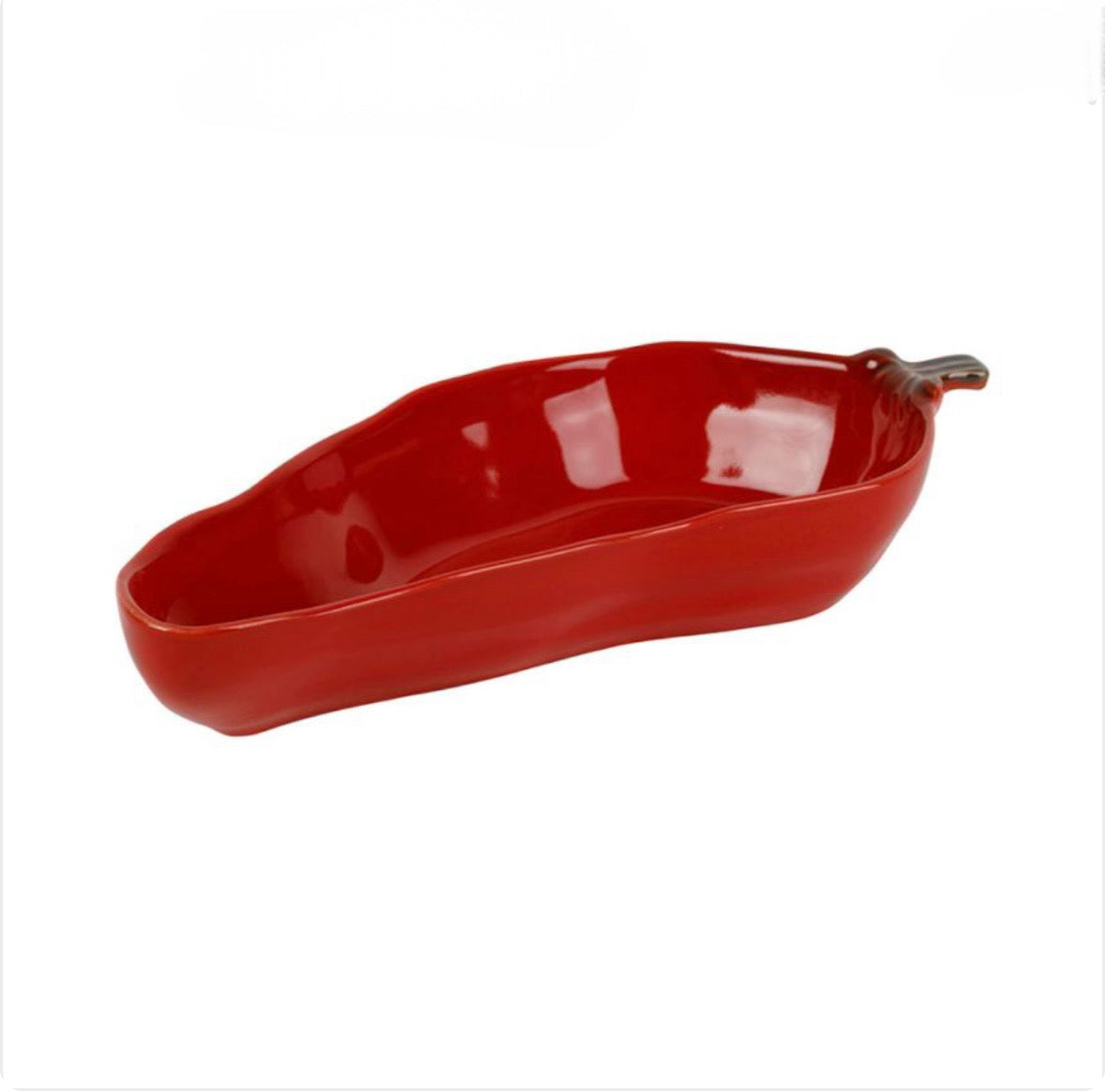 PLAT PIMENT ROUGE 30X13X5CM GRES