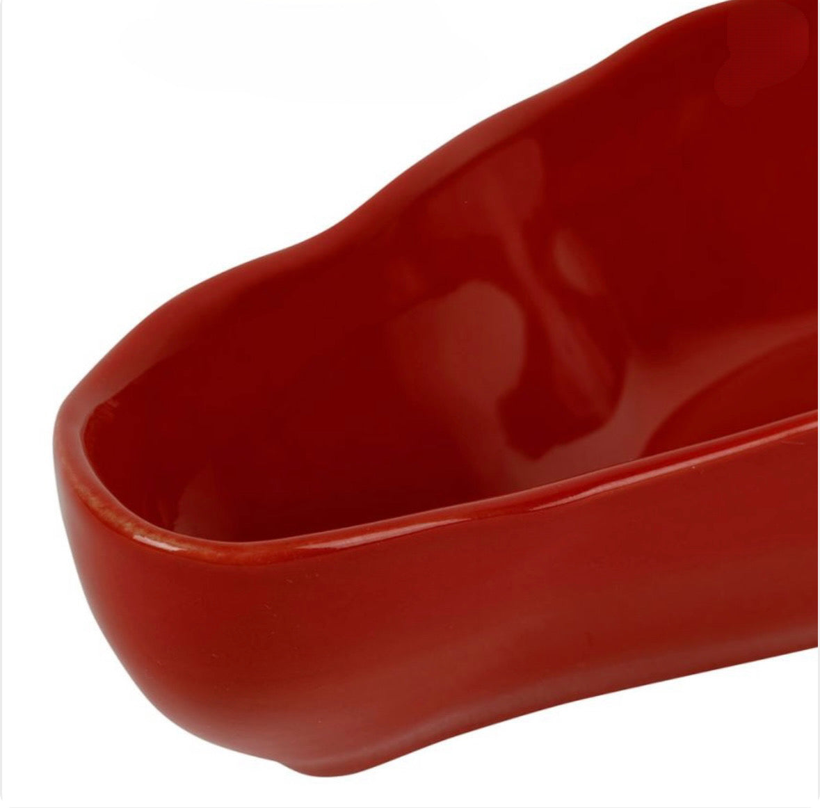 PLAT PIMENT ROUGE 30X13X5CM GRES