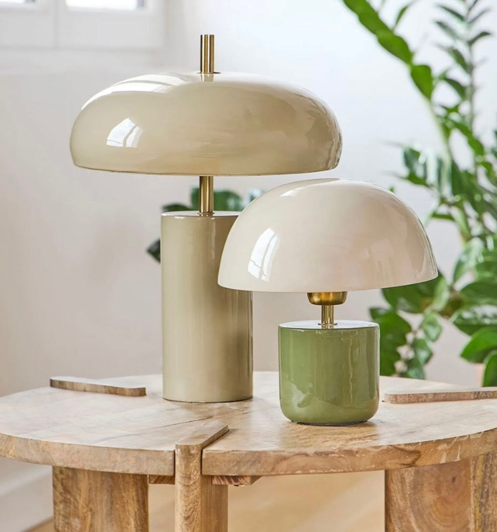 Lampe Arty en fer vert sauge