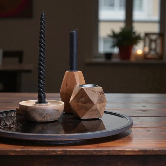 Chandelier en bois de manguier