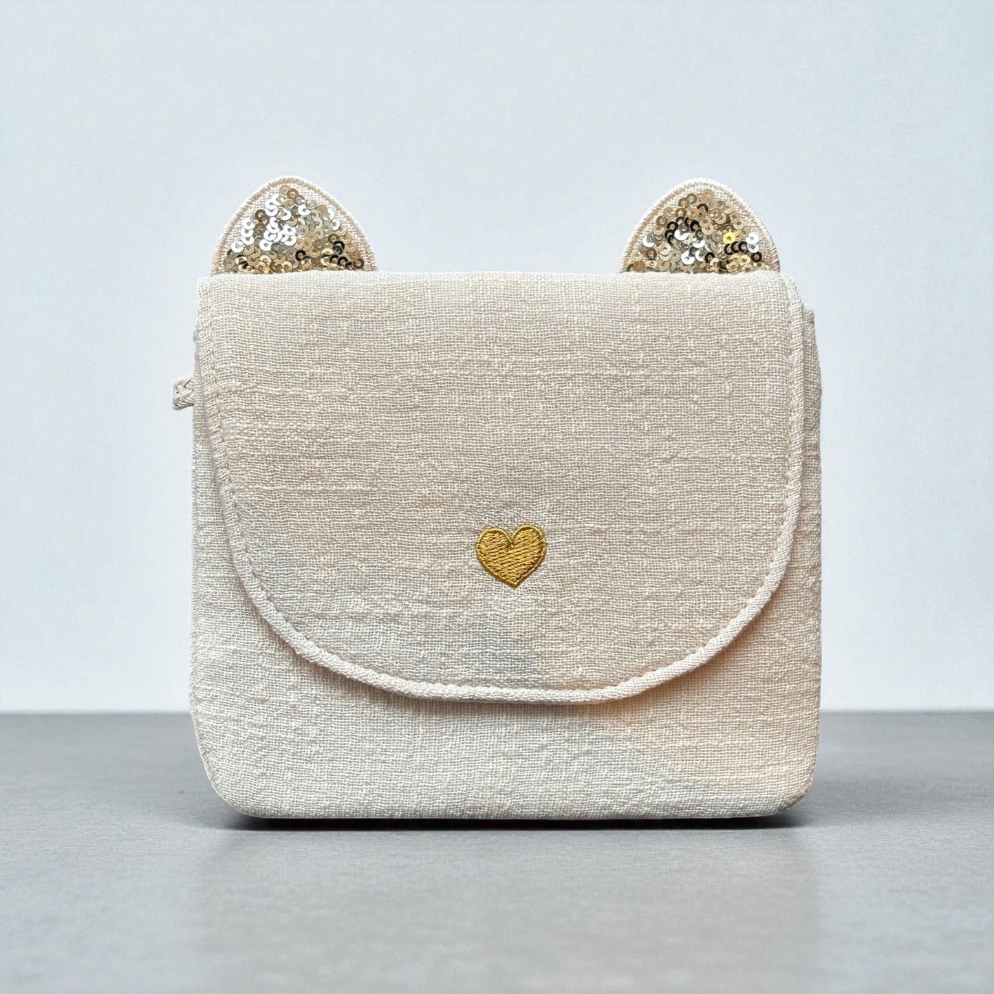 Petit sac à main Chat écru