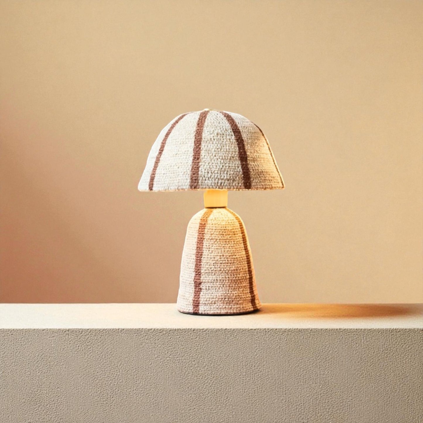 Lampe en jute naturelle bohème