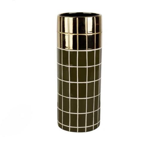 Vase cylindre KAKI+DORE
