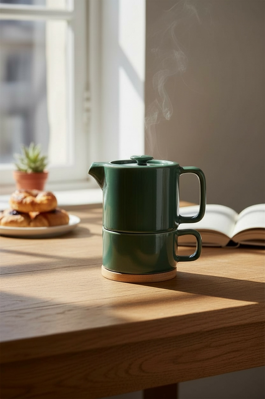 Théière + tasse Nordika émeraude