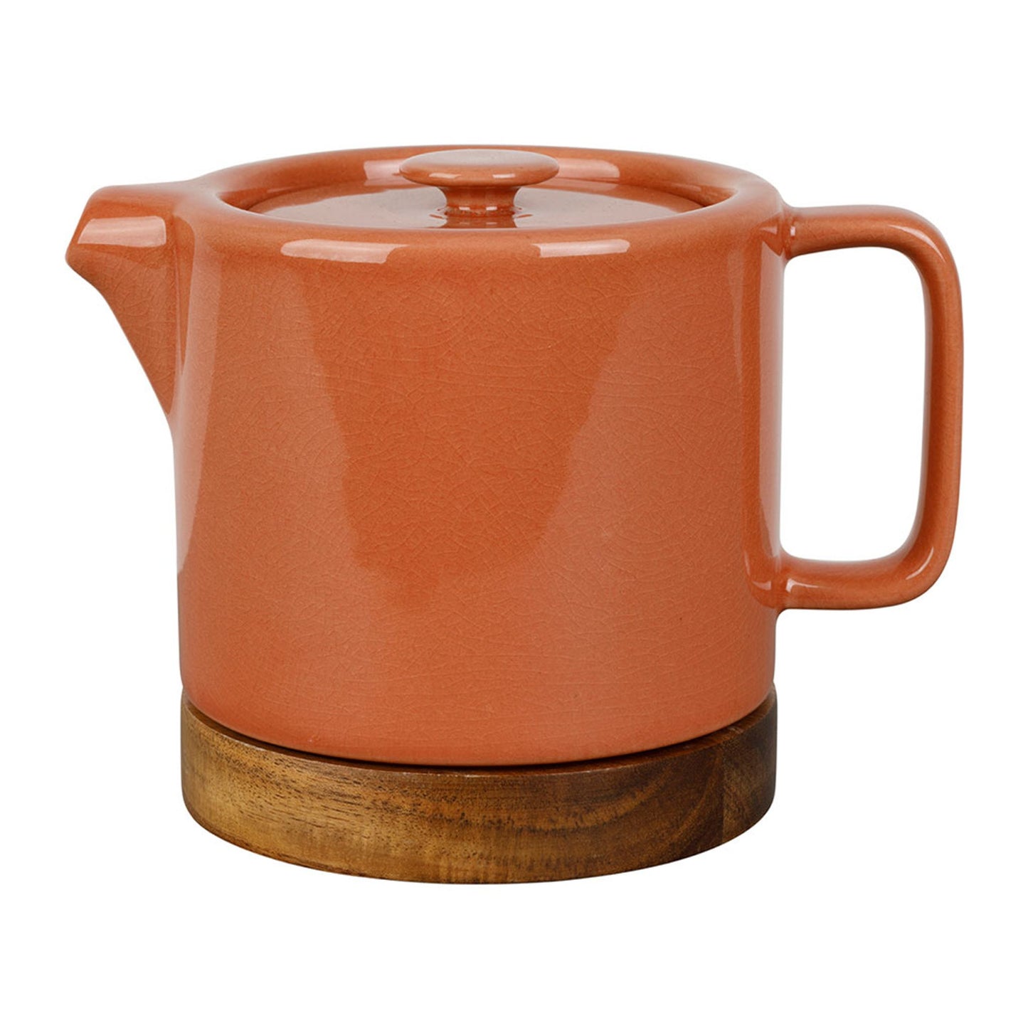Théière 70cL en grès terracotta craquelé avec filtre - Nordika
