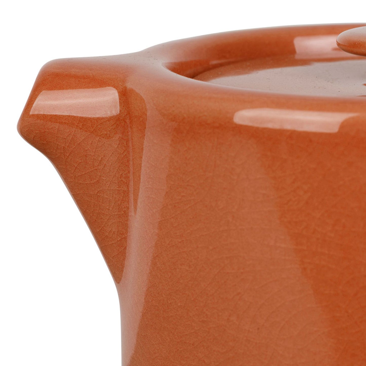 Théière 70cL en grès terracotta craquelé avec filtre - Nordika
