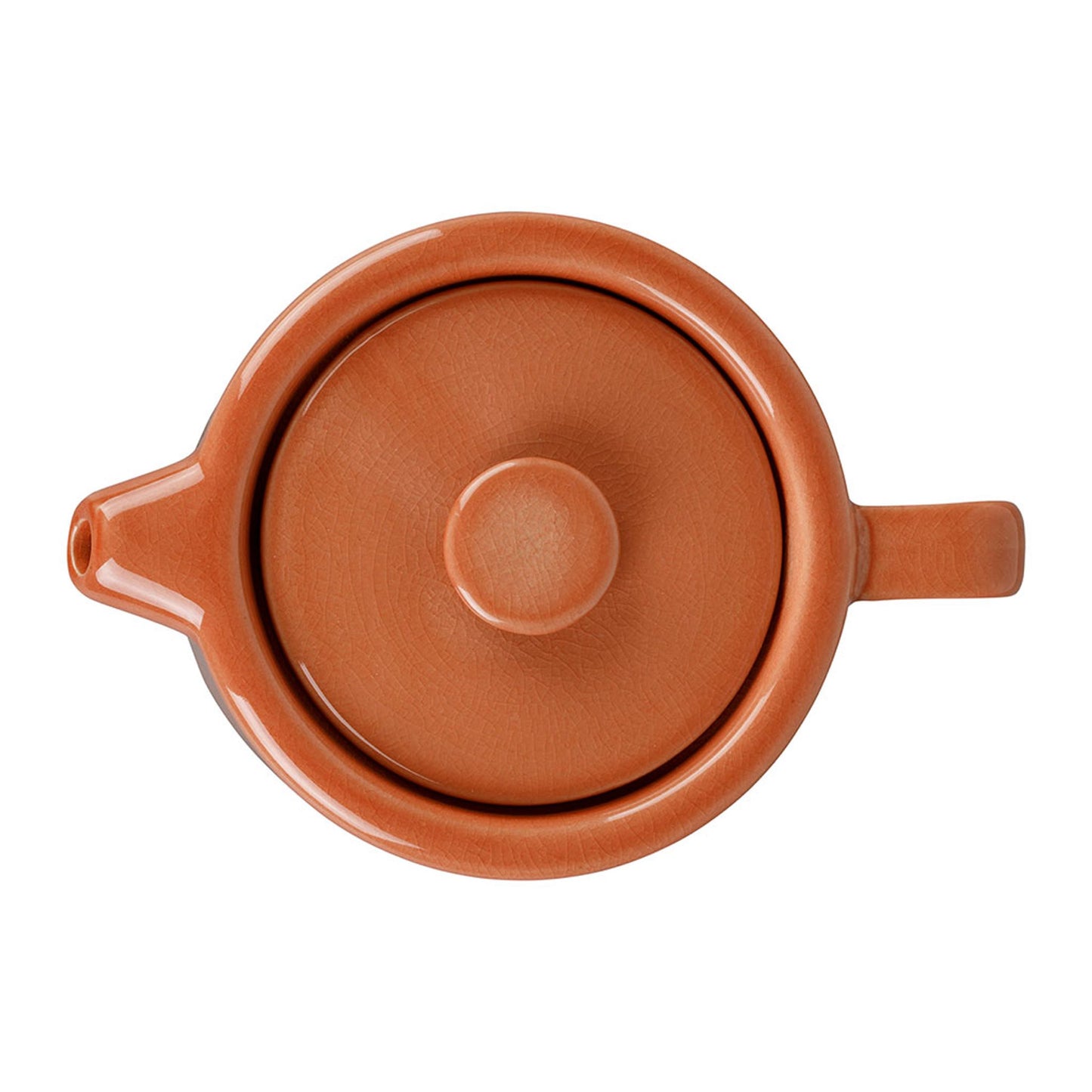 Théière 70cL en grès terracotta craquelé avec filtre - Nordika